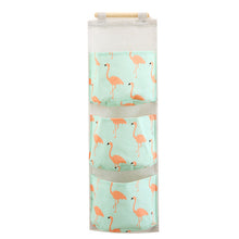 Load image into Gallery viewer, Flamingo Pattern Wall Mounted Wardrobe Organizer Sundries Storage Bag Jewelry Hanging Wall Pouch Hang Cosmetics Toys Organizer
